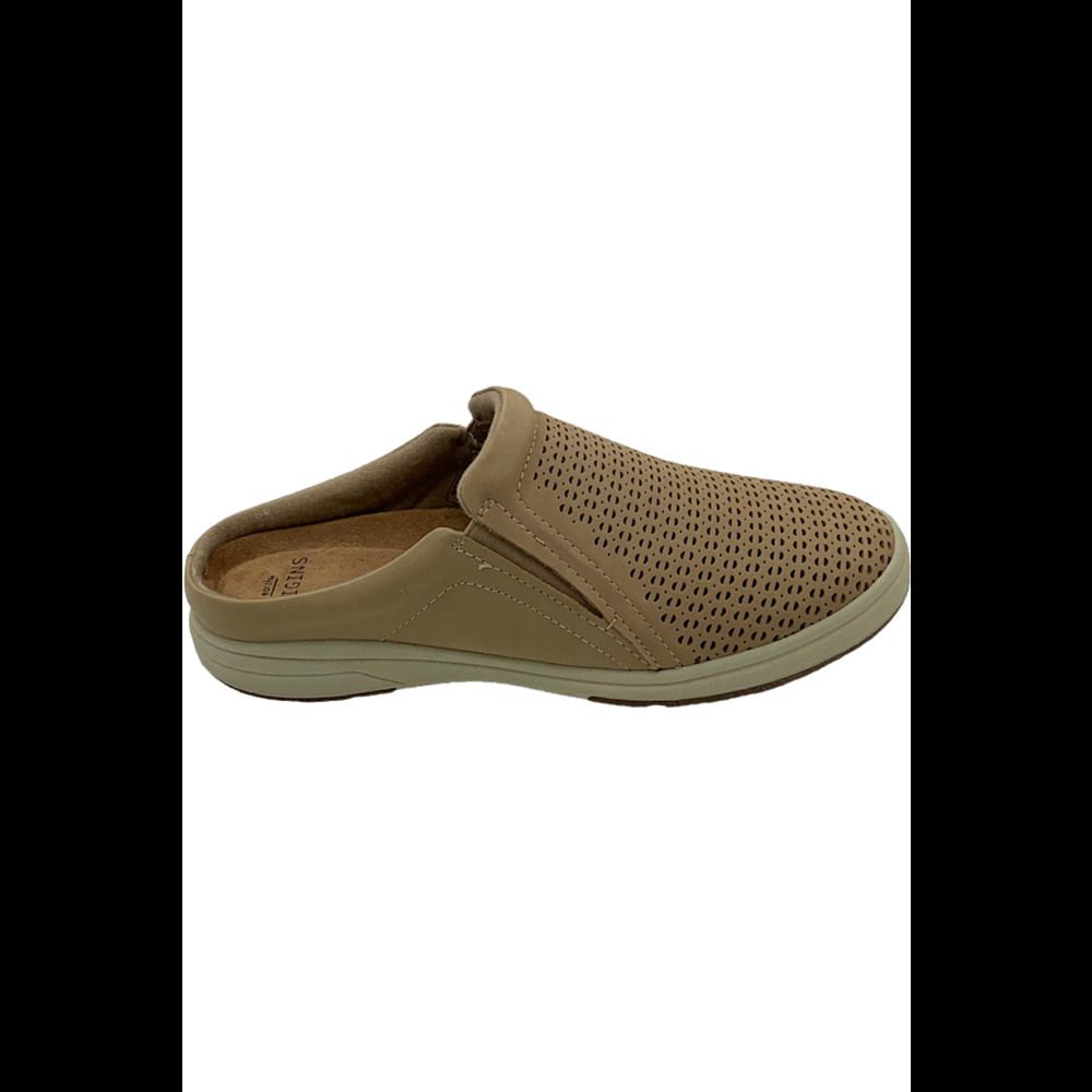 COPY - Earth Origins Perforated Leather Slip-On Clogs Emilia Wheat - Medium
